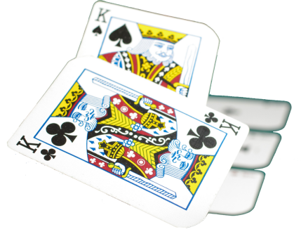 5 Casino Cards with 2 King cards face up