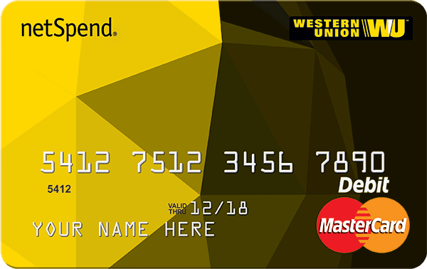 Black and Yellow Western Union Bank Card